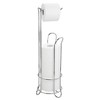 iDesign Toilet Paper Holder Stand - Bathroom Storage with 3-Roll Reserve - Chrome - 3 of 4