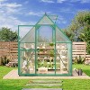 Outdoor Greenhouse, Large Walk in Greenhouses for Outdoors and Garden Planting, Polycarbonate Greenhouse with Enhanced Aluminum Frame - 3 of 4
