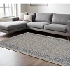 Gold Charcoal And Ivory Wool Medallion Hand Woven Area Rug - 2 of 4