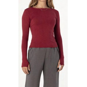 Women's Long Sleeve Jersey Crew Crimson - MILA Los Angeles - 1 of 2