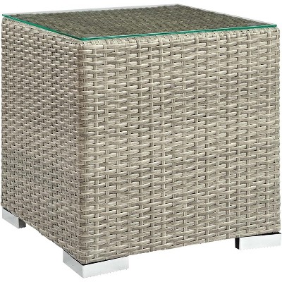 Modway Repose Outdoor Patio Side Table Light Gray