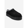 Avelia - Black Suede Genuine Leather Thick-Soled Winter Slipper (Women) | Forever & Always Shoes - 3 of 4