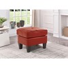 Passion Furniture Newbury Faux Leather Upholstered Ottoman - 3 of 3