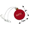 Seattle University Redhawks Logo Mini Small Tiny Wood Christmas Tree Holiday Ornament - 4 of 4