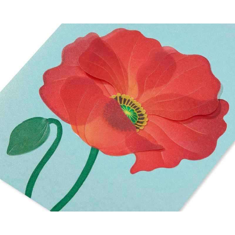 Blank Card Poppy on Blue - PAPYRUS, 6 of 8