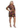 24seven Comfort Apparel Plum Floral Print Keyhole Neckline Sheath Dress - 2 of 3