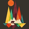 Junior's Design By Humans Mountain Bear By radiomode T-Shirt - 2 of 3