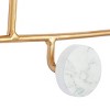 7"x24" Wooden 6 Hanger Wall Hook Gold - Olivia & May: Decorative MDF Polished Finish, Indoor Use, 20 lbs Max - 3 of 4