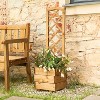 Scalloped Top Planter Box with Diamond Trellis – FSC-Certified Timber, Eco-Friendly, Includes Liner - 4 of 4