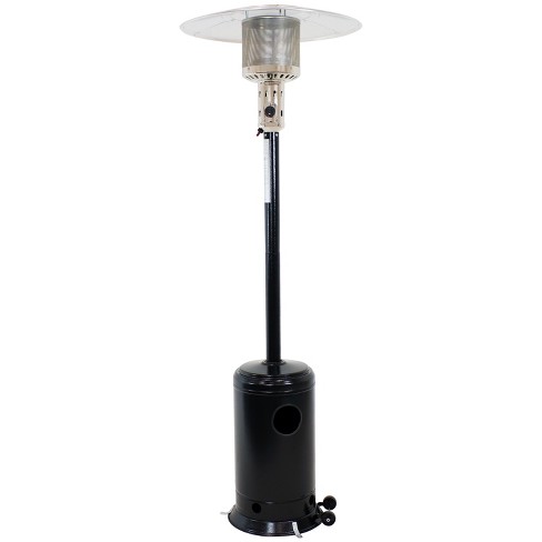 Sunnydaze Outdoor Propane Patio Heater With Cover And Wheels - 7 Foot-  Black : Target