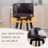 Beautyolove Faux Leather Upholstered Wooden Counter Height Bar Stool Swivel Counter Stool (Set of 2) - 4 of 4