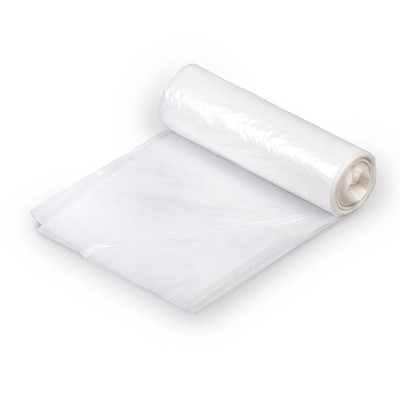 15 Gallon, 24 x 33 - 8 Micron Can Liner / Trash Bags, Clear, 1000/Case