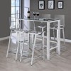 Kumasinova 39“/46” Modern Bar Stools Set of 2,Acrylic Counter Stools with Clear Chrome Finish,Counter Height Bar Stools with Back for Kitchen Island - 3 of 4