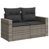 vidaXL 10 Piece Patio Sofa Set with Cushions - Gray Poly Rattan - 4 of 4
