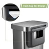13 Gal/50 L Garbage Can Kitchen Trash Can with Trash Bag Holder, Step Trash Bin without Inner Bucket - 3 of 4