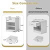Resenkos Wood Nightstand With Charging Station, Bedside Table With Wood Drawers And Open Shelf, Night Stand With Storage For Bedroom, - 4 of 4