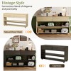 Console Table for Entryway, Vintage Entryway Table with Drawers and Shelves，Hallway, Living Room (Espresso) - 4 of 4