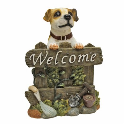 Design Toscano Jack Russell Terrier Dog Welcome Statue - Multicolored