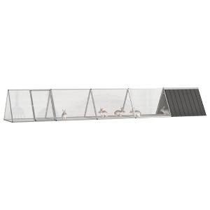 vidaXL Rabbit Cage Anthracite Galvanized Steel Large Rabbit Cage - Anthracite 198.6" x 31.7" x 28" - 1 of 4