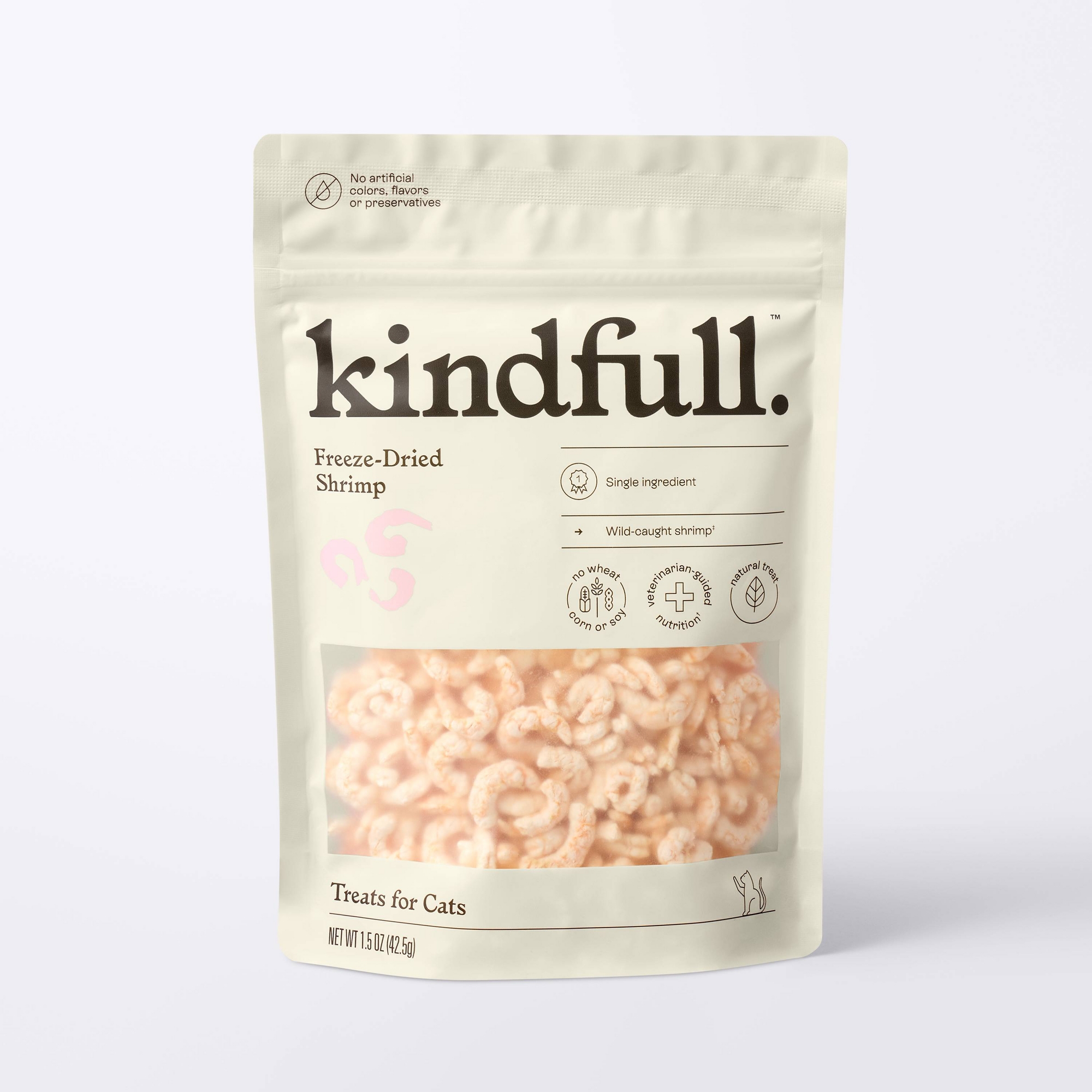 Freeze-Dried Cat Treats Shrimp Flavor - 1.5oz - Kindfull™