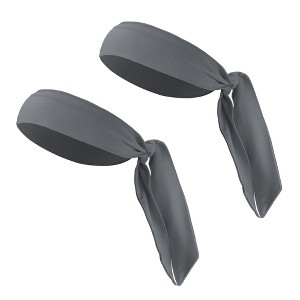 Unique Bargains Adjustable Soft Sweat Wicking Tennis Tie Headband Sweatband for Men Women 2 Pcs - 1 of 4