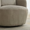 APRILSOUL 34.25" Wide Corduroy Swivel Barrel Chair, Soft Accent with Pillow, Circular Reading Armchair, Club Living Room Office Lounge - 4 of 4