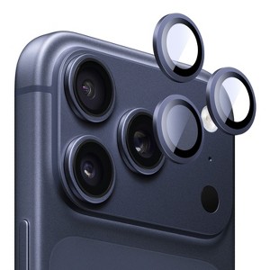 SAHARA - iPhone 17 Pro / 17 Pro Max Camera Protector - Eagle Eye, Titanium Glass (2-Pack) | Blue - 1 of 4