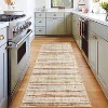 Washable Rug with Braided Print, Modern Low-Pile Non-Slip Carpet for Kitchen, Entryway, Bathroom, Bedroom – Stain Resistant, Natural Darkened - 3 of 4