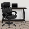 Flash Furniture Iris High Back Black LeatherSoft Executive Swivel Ergonomic Office Chair with Plush Headrest, Extensive Padding and Arms - image 2 of 4