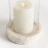 Plum & Post Claire Hurricane Small - Gray/White Marble Candle Holder - 3 of 4