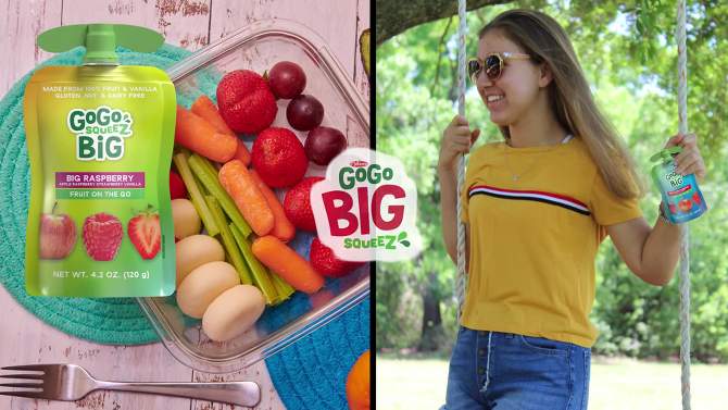 GoGo SqueeZ Big Variety Pack Apple Straw Pear Cinna Van - 42.3oz/10ct, 2 of 11, play video
