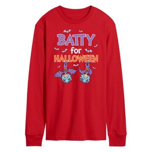 Men's - Dr. Seuss - Batty For Halloween Thing 1 and Thing 2 Long Sleeve Graphic T-Shirt - 1 of 4
