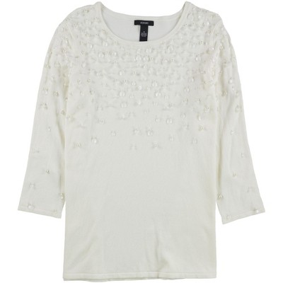 Alfani Womens Embellished Pullover Sweater