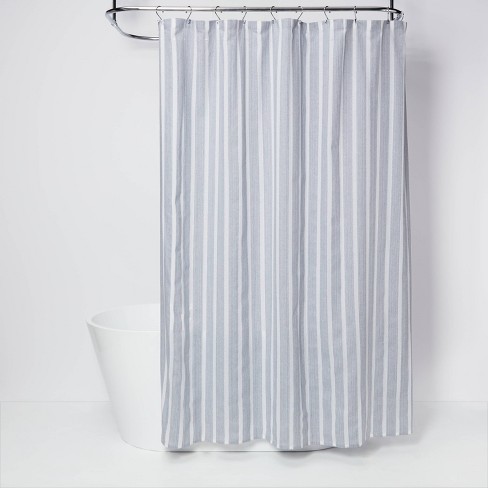 Dyed Shower Curtain Blue Threshold, Shower Curtain White And Blue