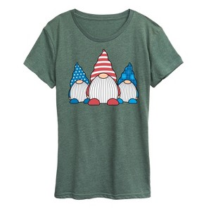 Women's - Instant Message - Patriotic Gnomes Short Sleeve Graphic T-Shirt - 1 of 4