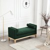 NicBex Elegant Upholstered Bench,Modern Ottoman with Wood Legs & Bolster Pillows for Living Room,Entryway - 4 of 4