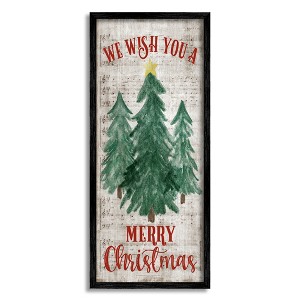 Stupell Industries Merry Christmas Sheet Music, 10'' x 24'' - 1 of 4
