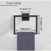 Itopfox 5-Piece Matte Black Bathroom Hardware Set, Stainless Steel Towel Bar & Rack, Wall Mounted Accessories for Bathroom Organization - 3 of 4
