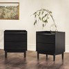 Saracina Home 2pc MidCentury Modern Solid Wood 2 Drawer Nightstand - 2 of 4