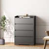 FONTOI 4 Drawer Dresser, Modern Wooden Cabinet for Living Room, Entryway, Bedroom, Hallway, Black, 15.75"*38.38"*25.59" - 4 of 4
