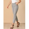 INSPIRE CHIC Women's High Waist Elastic Back Two Slant Pockets Office Work Ankle Pants - 4 of 4