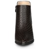 Allegra K Women's Perforated Chunky Heels Zipper Western Ankle Booties - 3 of 4