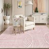 Lahome Abstract Washable Rugs Non Slip Soft Living Room Rugs Ultra-Thin Rainbow Bedroom Rug Non Skid Rug Backing Accent Carpet for Room Office - 2 of 4