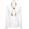 INSPIRE CHIC Women's Floral Printed Satin Square Flowers Silky Neck Scarves 1Pc - 2 of 4