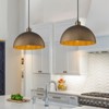 LLHZSY 1-Light Industrial Farmhouse Dome Pendant Ceiling Light Fixture-11 4/5", Antique Bronze - 4 of 4