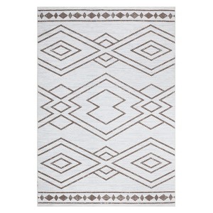 Elegant Geometric Imitation Cashmere Rug, Foldable, Kid & Pet Friendly, Non-Slip Backing, Easy Care for Busy Homes - 1 of 4