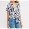 Women's Ikat Button-down Blouse - LOVESTITCH - 3 of 4