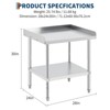 Stainless Steel Equipment Stand with Adjustable Undershelf, NSF Commercial Heavy Duty Work Table & Grill Stand Table for Home and Hotel Kitchen - 2 of 4
