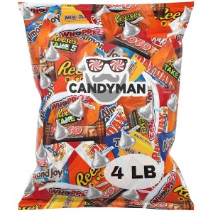 CANDYMAN 4 Pound Gift Box Mix of Chocolate, Individually Wrapped Assorted Bulk Candy Chocolates Variety Pack - 1 of 4