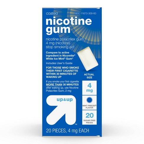 4mg Coated Nicotine Gum Stop Smoking Aid - Mint Freeze - 20ct - Up & Up™ :  Target